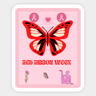 RED RIBBON WEEK Sticker